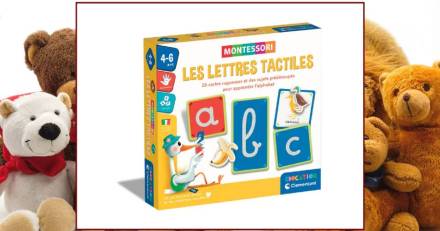 Jeux et Jouets - CLEMENTONI - Les lettres tactiles - Montessori